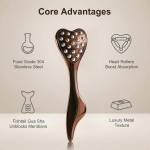 MAANGE Wholesale Heart-shaped Massager Lymphatic Contour Brush  Tongue-shaped Beauty Sponge Lymphatic Contour Brush Makeup Brush - 图片 5