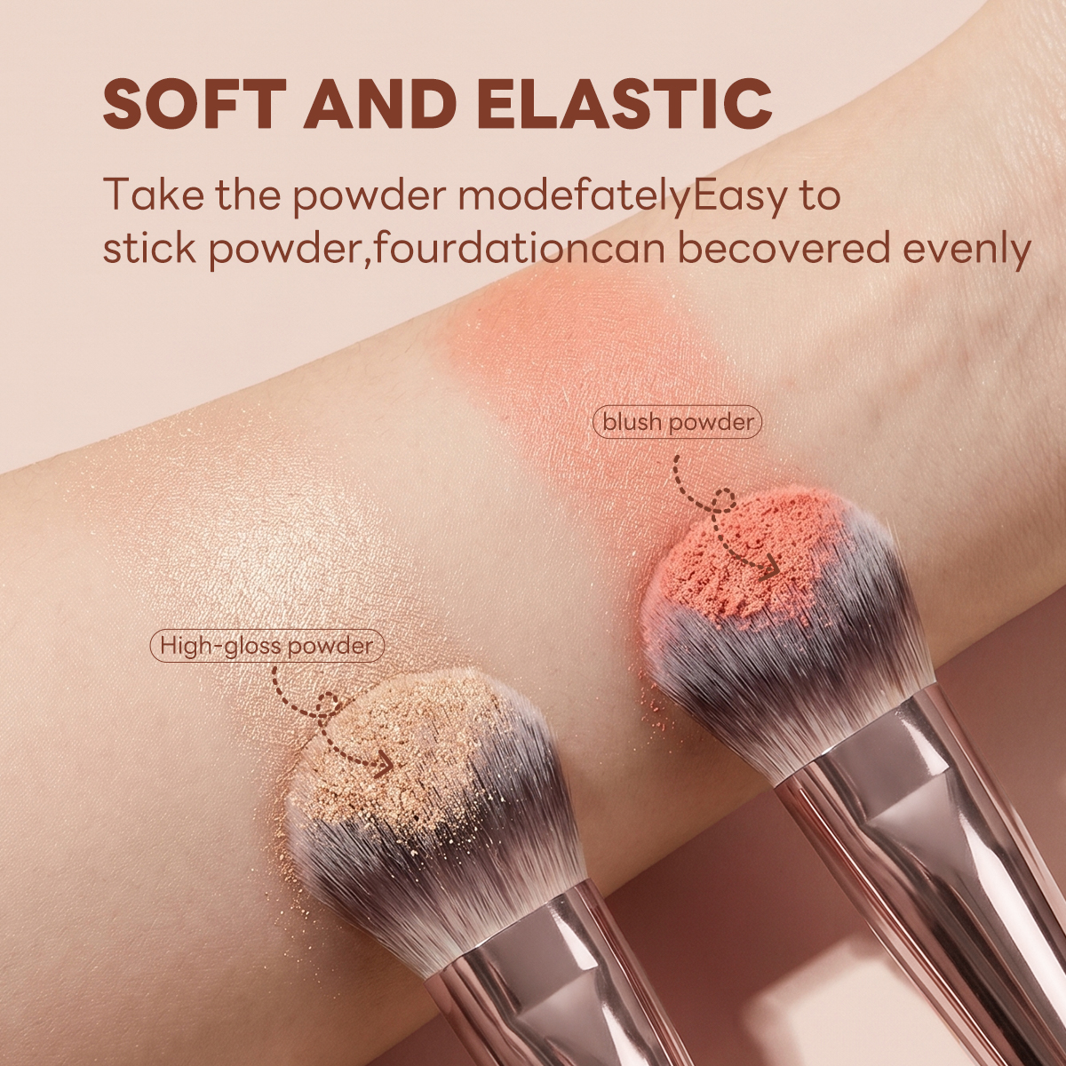 MAANGE Wholesale 3pcs Double-Ended Makeup Brush Foundation Cosmetic Brush Professional Private Label Facial Makeup Brushes Set - 图片 2