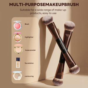 MAANGE 3pcs  Double-Ended Makeup Brush Foundation Cosmetic Brush Professional Private Label Concealer Makeup Brushes Set - 图片 8