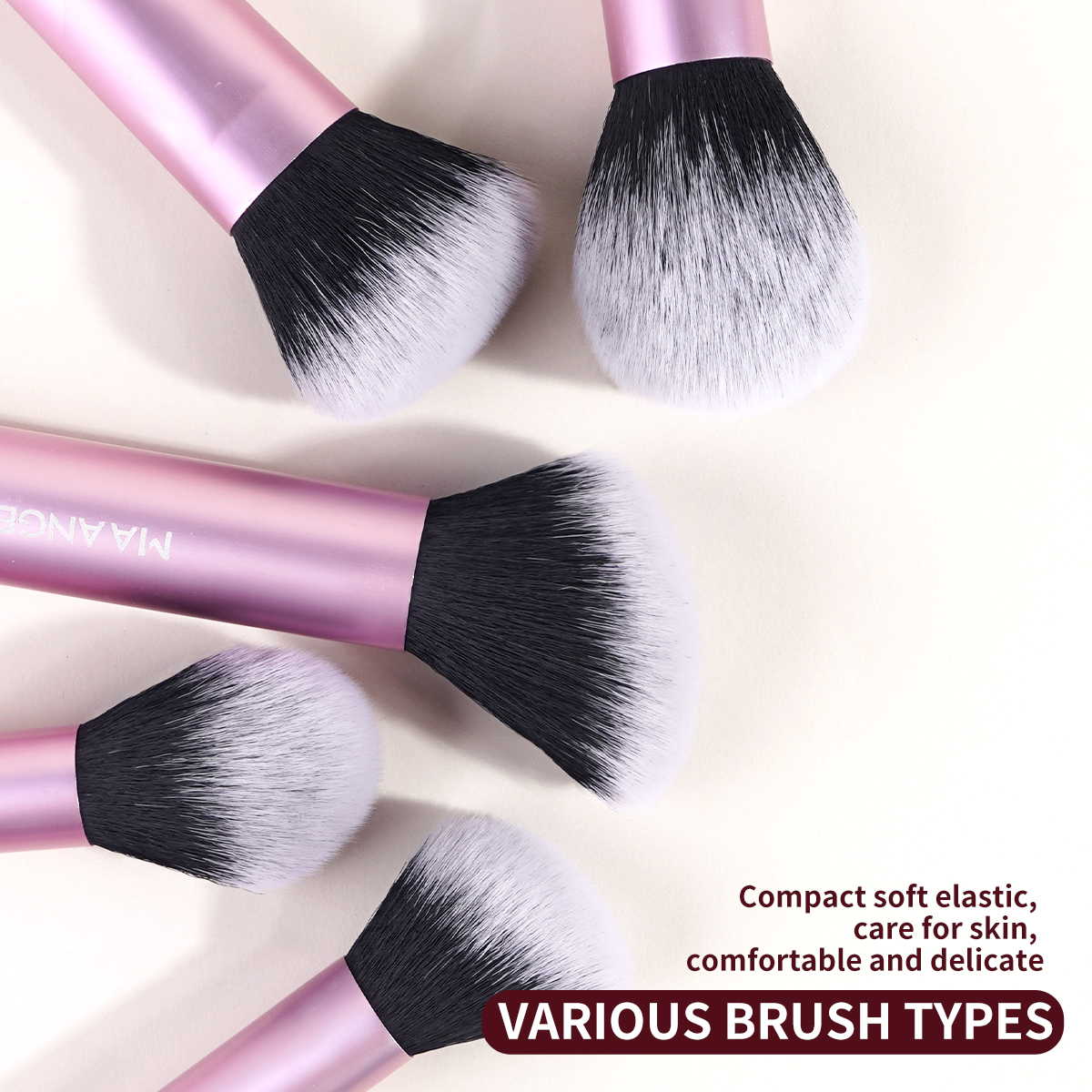 Maange Custom Professional New Arrival Soft Nylon Hair Makeup Brush Set 24pcs Makeup Brushes 12 Powder Puff Makeup Tools - 图片 5