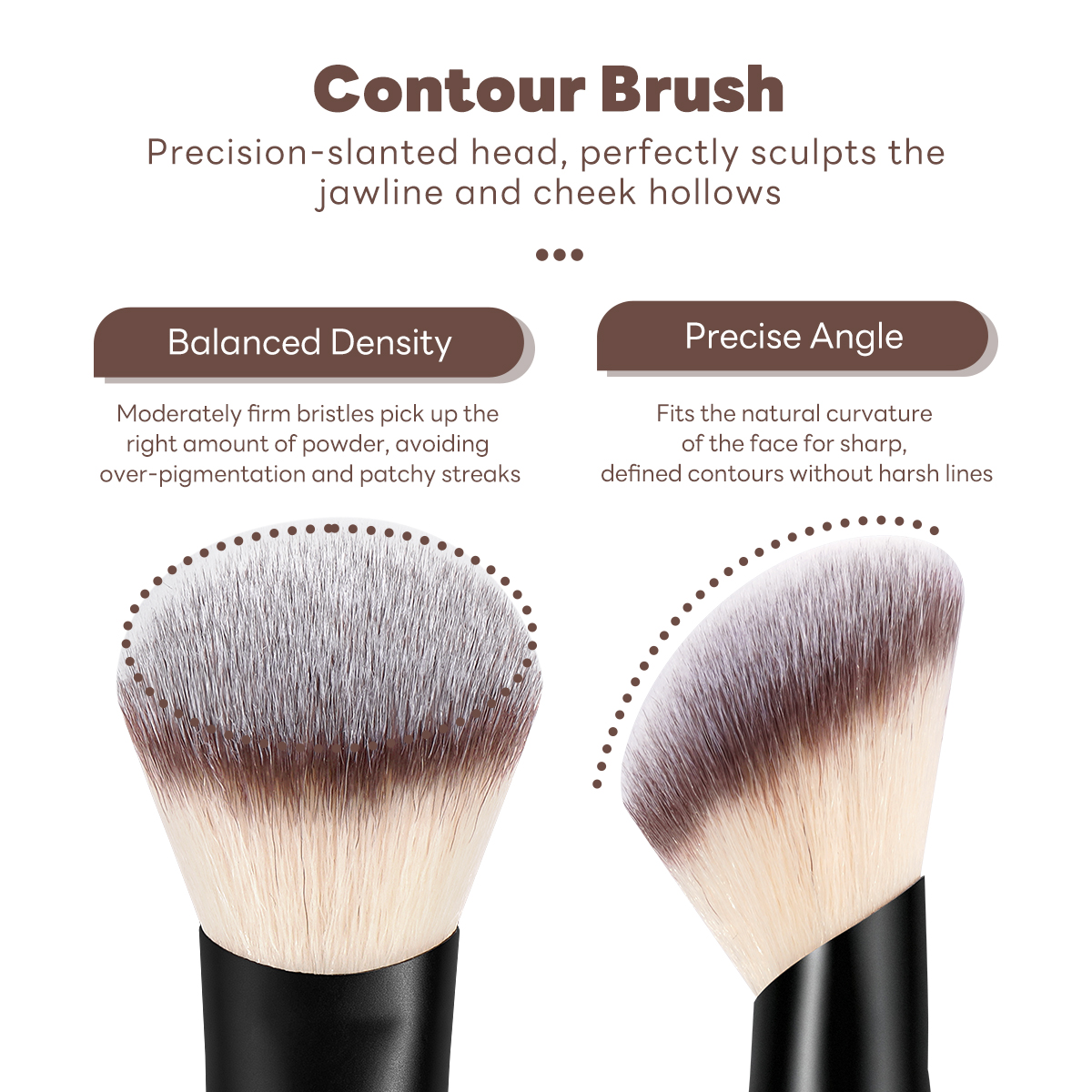 MAANGE Hot Selling 2PCS Makeup Brushes Custom Logo Foundation Loose Powder   Professional Makeup Tools - 图片 2