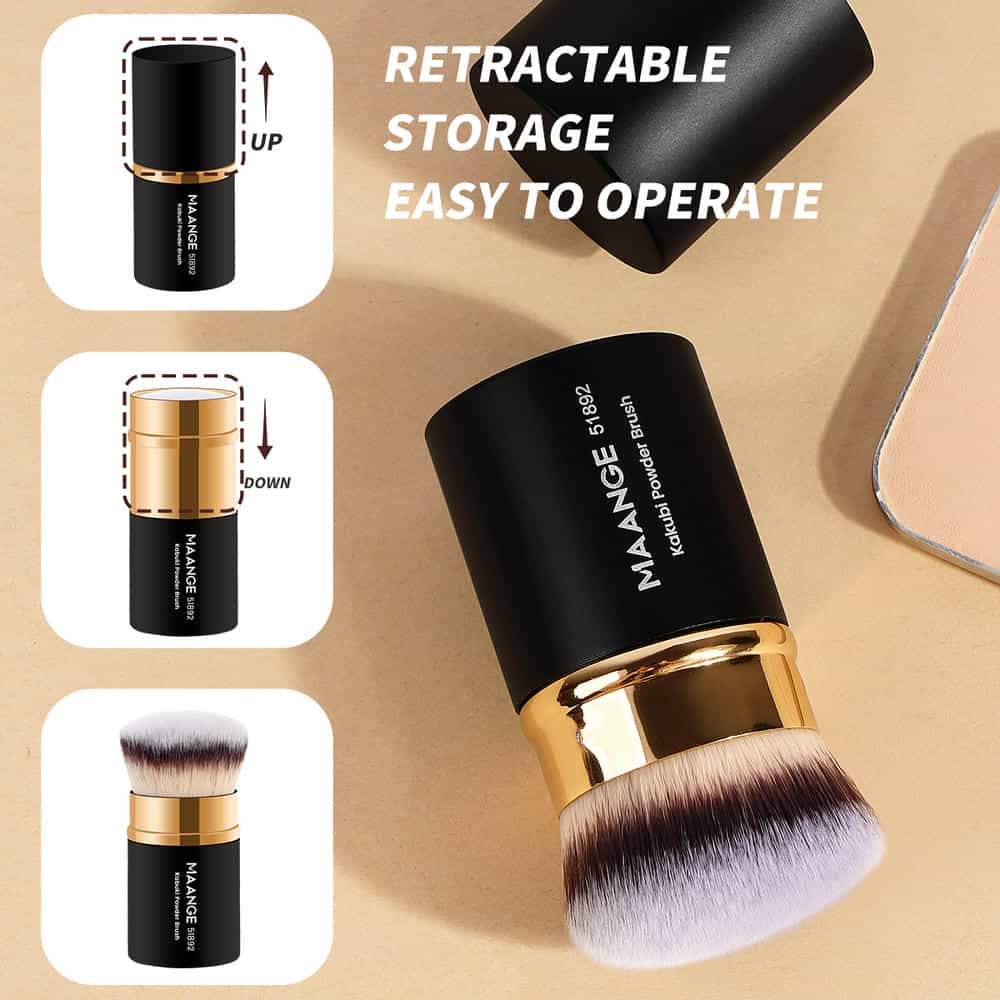 MAANGE 3pcs  Makeup Brushes Foundation Loose Powder Concealer Cosmetic Brush Professional Private Label Makeup Brushes Set - 图片 4