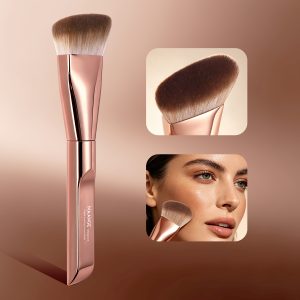 MAANGE Custom Logo OEM&ODM Single Sloping Makeup Brush 1pcs Powder Puff  Fluffy Soft Fibers Professional Contour  Makeup Brush - 图片 7