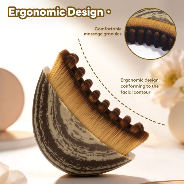 MAANGE Wholesale Heart-shaped Massager Lymphatic Contour Brush Tongue-shaped Beauty Sponge Lymphatic Contour Brush Makeup Brush