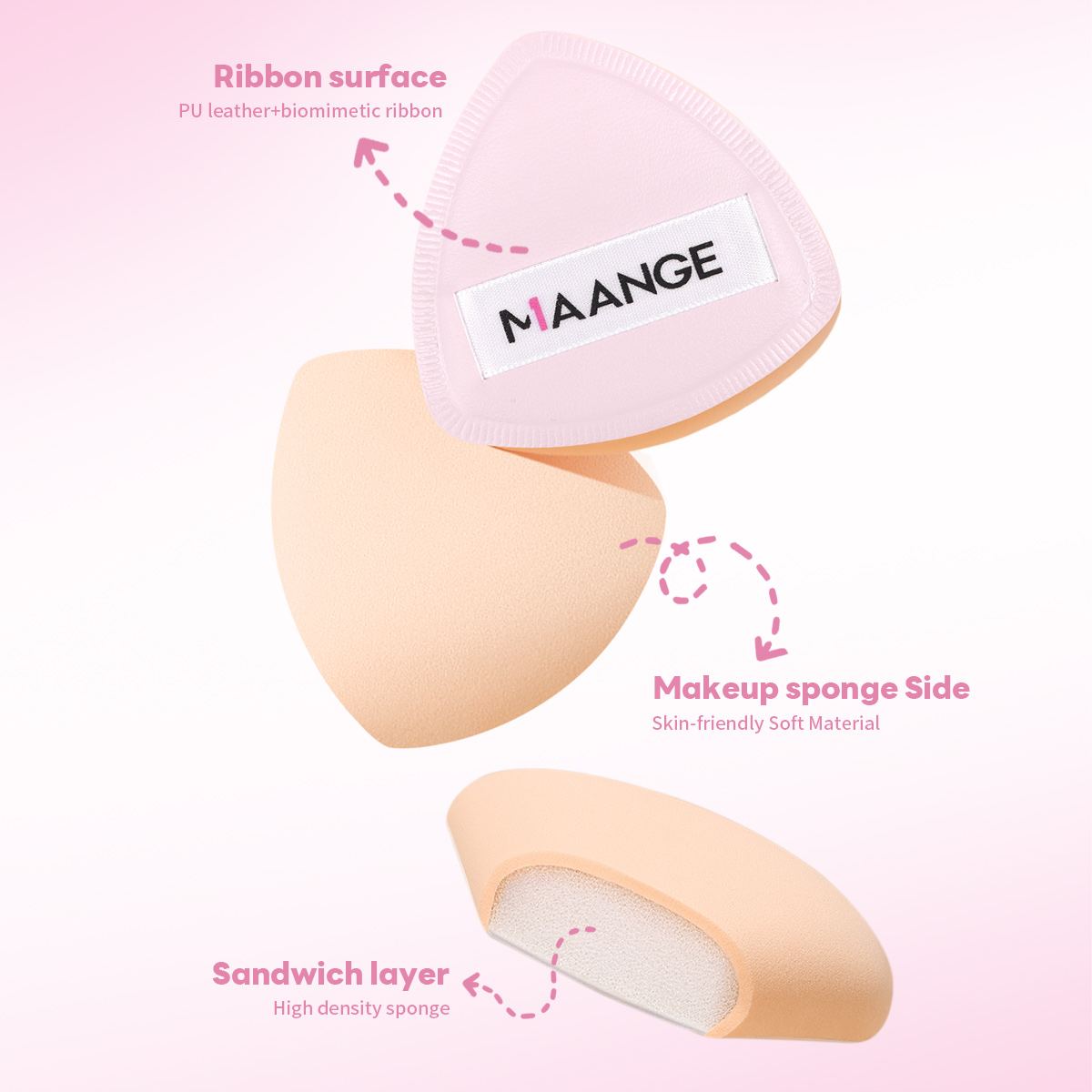 Maange Custom Professional New Arrival Soft Nylon Hair Makeup Brush Set 24pcs Makeup Brushes 12 Powder Puff Makeup Tools - 图片 10