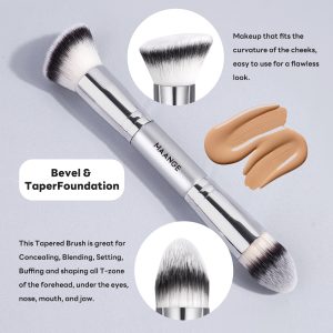 MAANGE  Wholesale  21pcs Makeup Brushes 8pcs Powder Puff Foundation Concealer Blush Eyeshadow Professional Makeup Brush Set - 图片 6