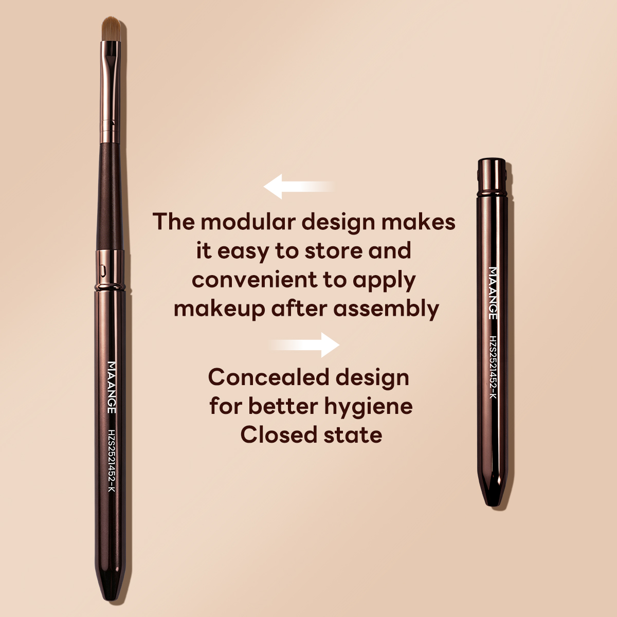 MAANGE Wholesale 2PCS Makeup Brush Set Concealer Lip Brush Highlighting and Contouring Brush  Professional Makeup Brush Set - 图片 5