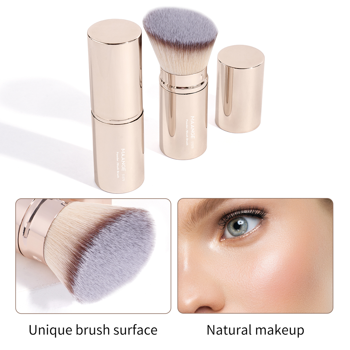 MAANGE 22pcs Makeup Brush Set  Foundation Contouring Eyeshadow Loose Powder Professional Custom Private Label Makeup Brush Set - 图片 3
