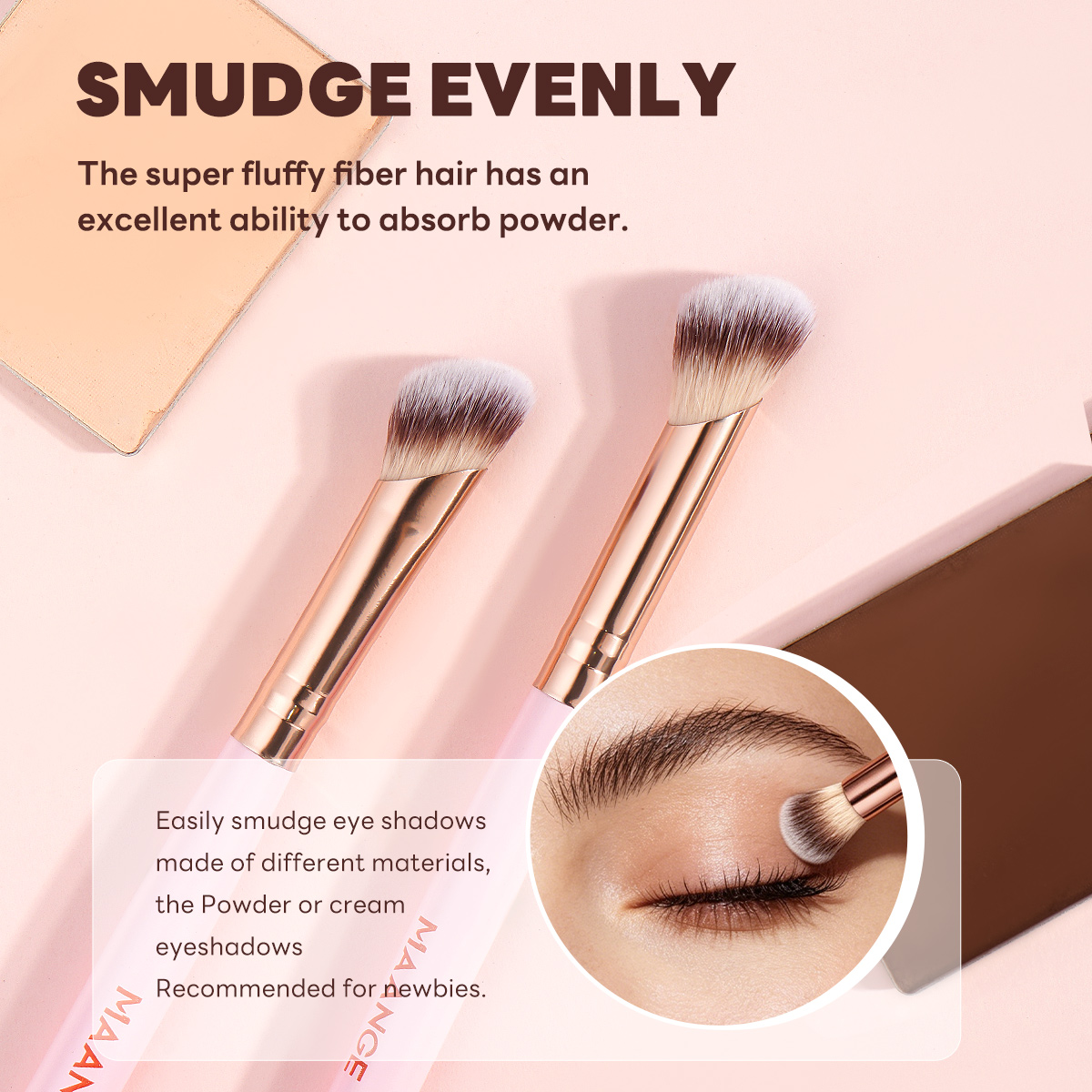 MAANGE  Wholesale 21pcs Makeup Brushes Set 8pcs Powder Puff Foundation Concealer Blush Professional Brushes for Makeup - 图片 2