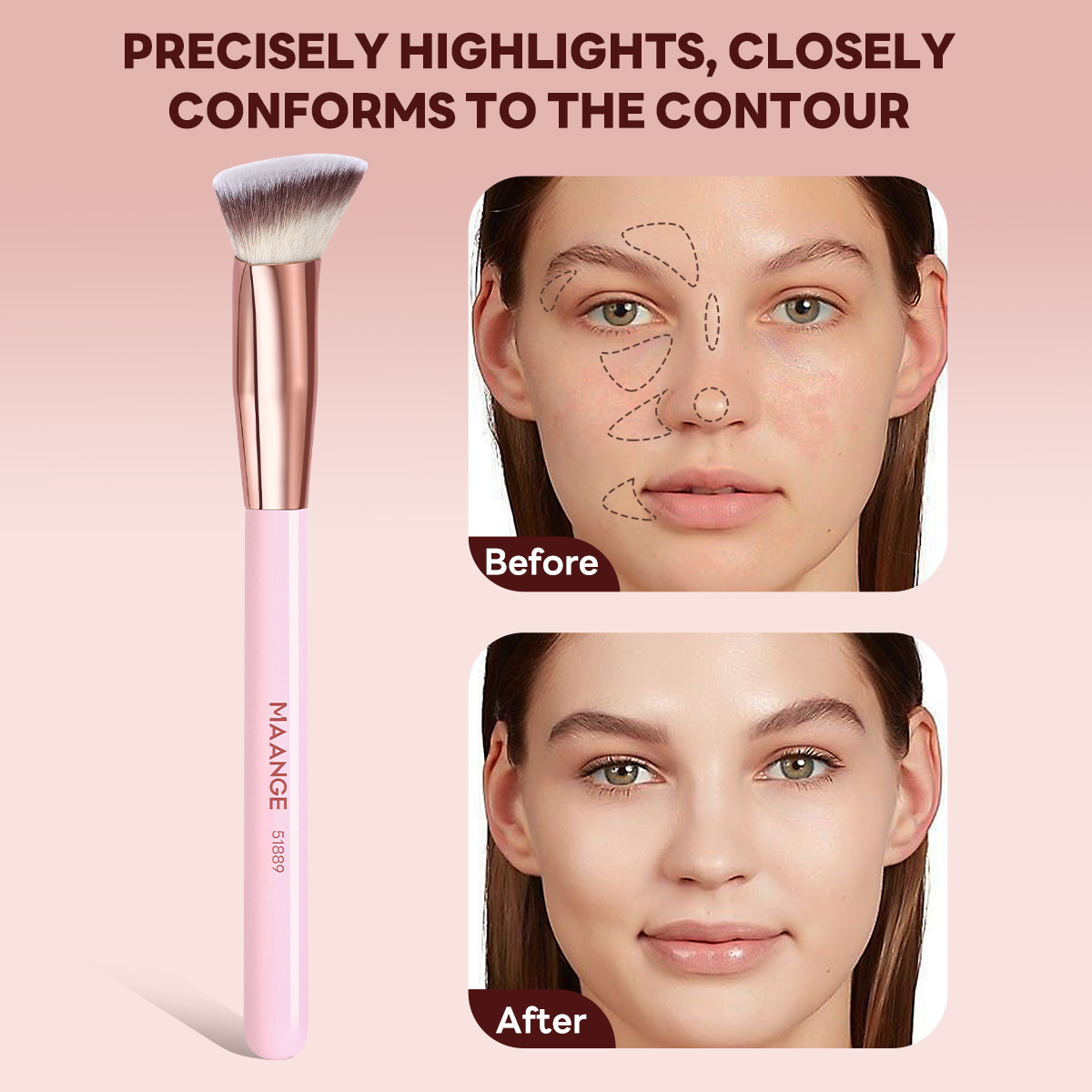 MAANGE  Wholesale 21pcs Makeup Brushes Set 8pcs Powder Puff Foundation Concealer Blush Professional Brushes for Makeup - 图片 4