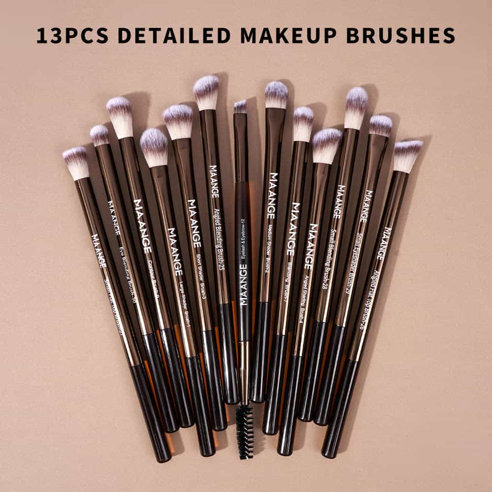 MAANGE  Wholesale  Private Label 20pcs Makeup Brush 2pcs Beauty Sponge Makeup Box Facial Professional Makeup Brush Set - 图片 6