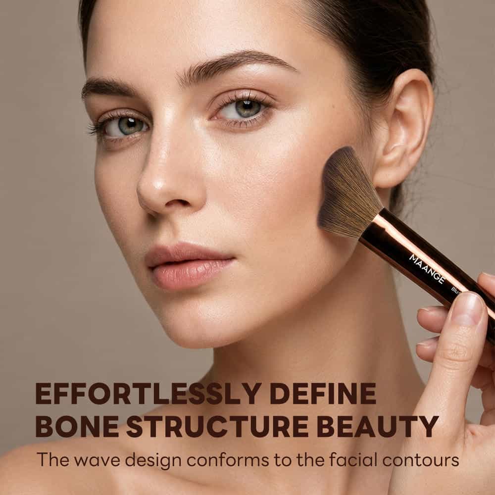 MAANGE Wholesale High Quality 3pcs  Makeup Brush Set  Foundation Loose Powder Contouring Professional Makeup Brush Kit - 图片 11