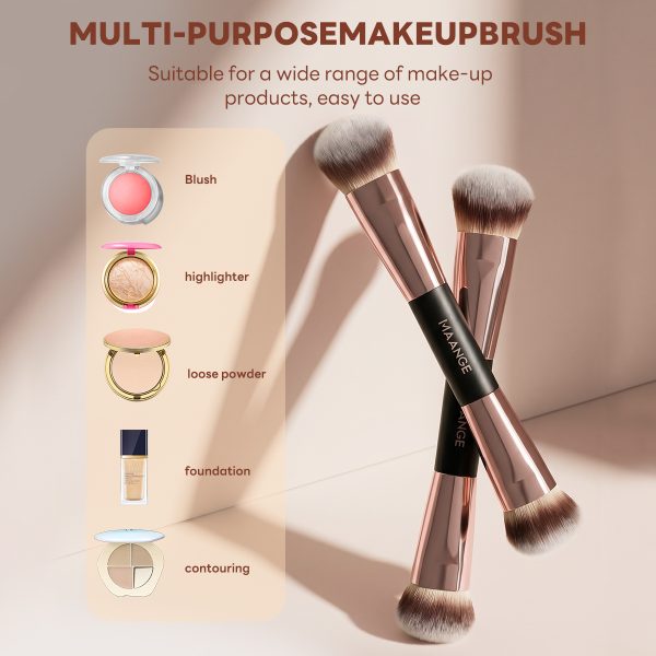 MAANGE Wholesale Custom Logo OEM&ODM Luxury 7pcs Makeup Brushes Set Wood Handle Facial Professional Makeup Brush Set