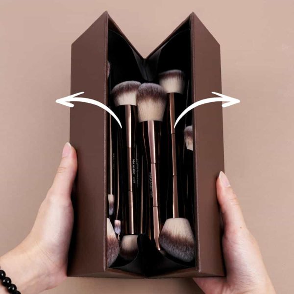 MAANGE  Wholesale  Private Label 20pcs Makeup Brush 2pcs Beauty Sponge Makeup Box Facial Professional Makeup Brush Set
