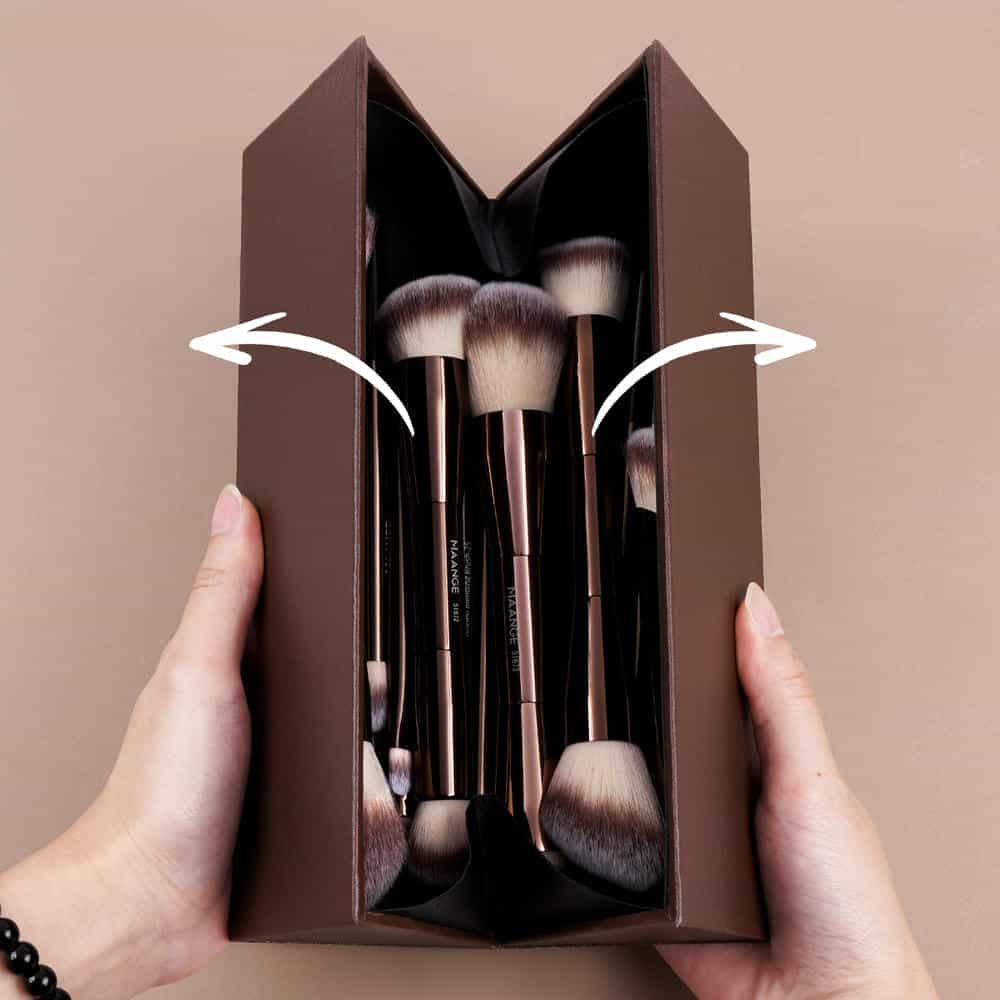 MAANGE  Wholesale  Private Label 20pcs Makeup Brush 2pcs Beauty Sponge Makeup Box Facial Professional Makeup Brush Set - 图片 9