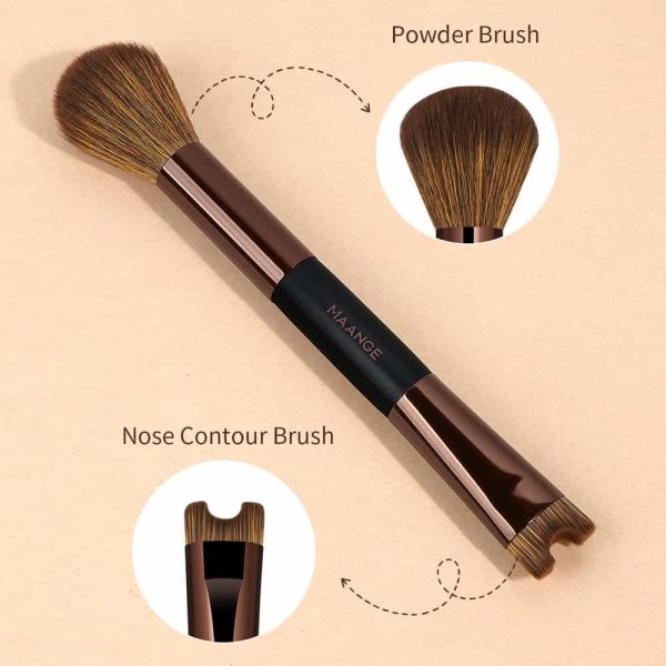 MAANGE Hot Sale 3pcs Double-Ended Makeup Brush Foundation Cosmetic Brush Professional Private Label Concealer Makeup Brushes Set