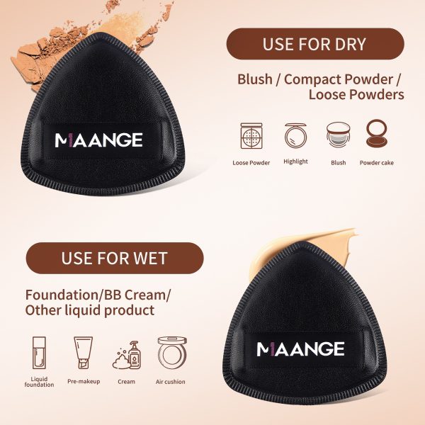 MAANGE Professional 21pcs Makeup Brush 12pcs Powder Puff Makeup Bag Makeup Tools Facial Makeup Brushes