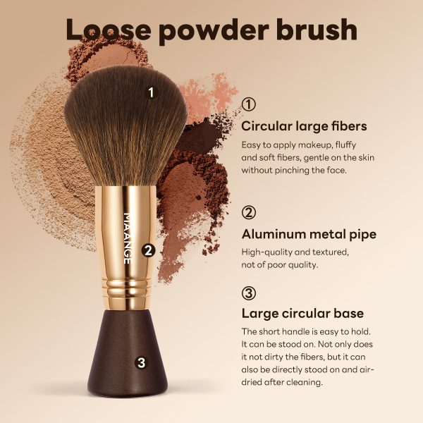 MAANGE Wholesale Private Label 8pcs Makeup Brushes Foundation Concealer Blush Short-handled Travel Portable Makeup Brush Set