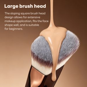 MAANGE 8PCS Facial  Makeup Brush Wood Handle Synthetic Hair Fluffy Soft Fibers  Customizable Makeup Tools Brush - 图片 3