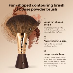MAANGE Wholesale High Quality Single Makeup Brush Fan-shaped Contouring Brush Loose Powder Brush Makeup Brush - 图片 2