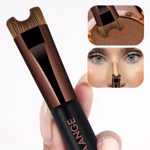 MAANGE Hot Sale 3pcs Double-Ended Makeup Brush Foundation Cosmetic Brush Professional Private Label Concealer Makeup Brushes Set - 图片 3