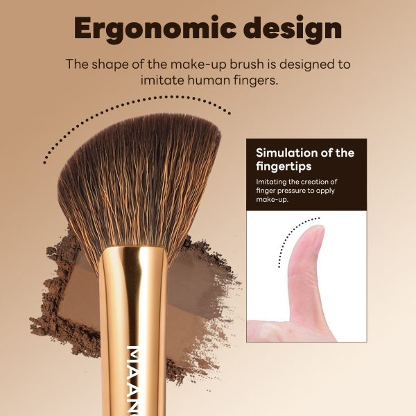 MAANGE Wholesale 3 Short-handled Eye Makeup Brushes Wooden Handles Custom OEM&ODM Makeup Brush Set