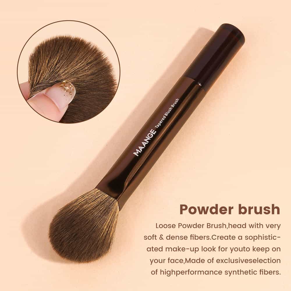 MAANGE Wholesale High Quality 3pcs  Makeup Brush Set  Foundation Loose Powder Contouring Professional Makeup Brush Kit - 图片 10