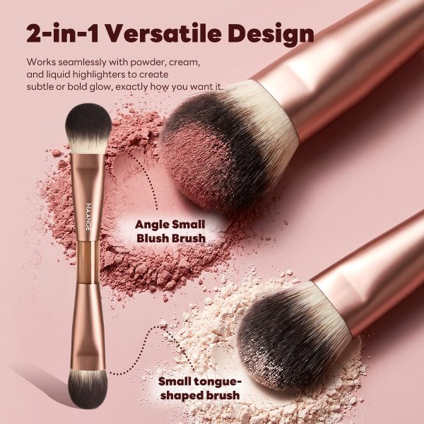 MAANGE Professional 5PCS Double-Ended Makeup Brush Set Foundation Eyeshadow Loose Powder Makeup Brushes Makeup Brush Set