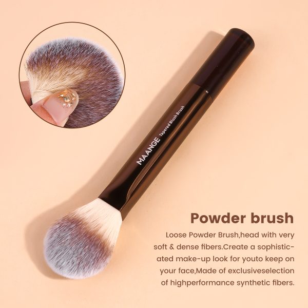 MAANGE 8PCS Facial Makeup Brush Wood Handle Synthetic Hair Fluffy Soft Fibers Customizable Makeup Tools Brush