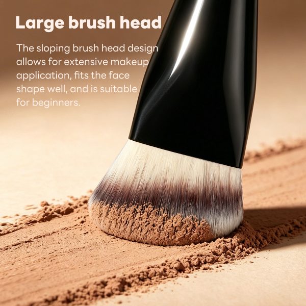 MAANGE Wholesale Custom Single Sloping Makeup Brush 1pcs Powder Puff Fluffy Soft Fibers Professional Contour Makeup Brush