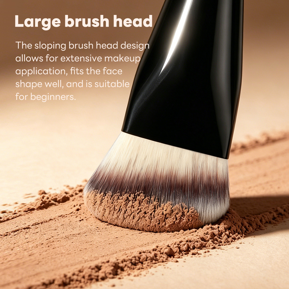 MAANGE Wholesale Custom  Single Sloping Makeup Brush 1pcs Powder Puff  Fluffy Soft Fibers Professional Contour  Makeup Brush - 图片 3