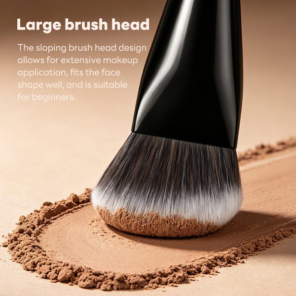 MAANGE Wholesale Custom Fluffy Sloping Makeup Brush 1pcs Powder Puff Fluffy Soft Fibers Professional Contour Makeup Brush