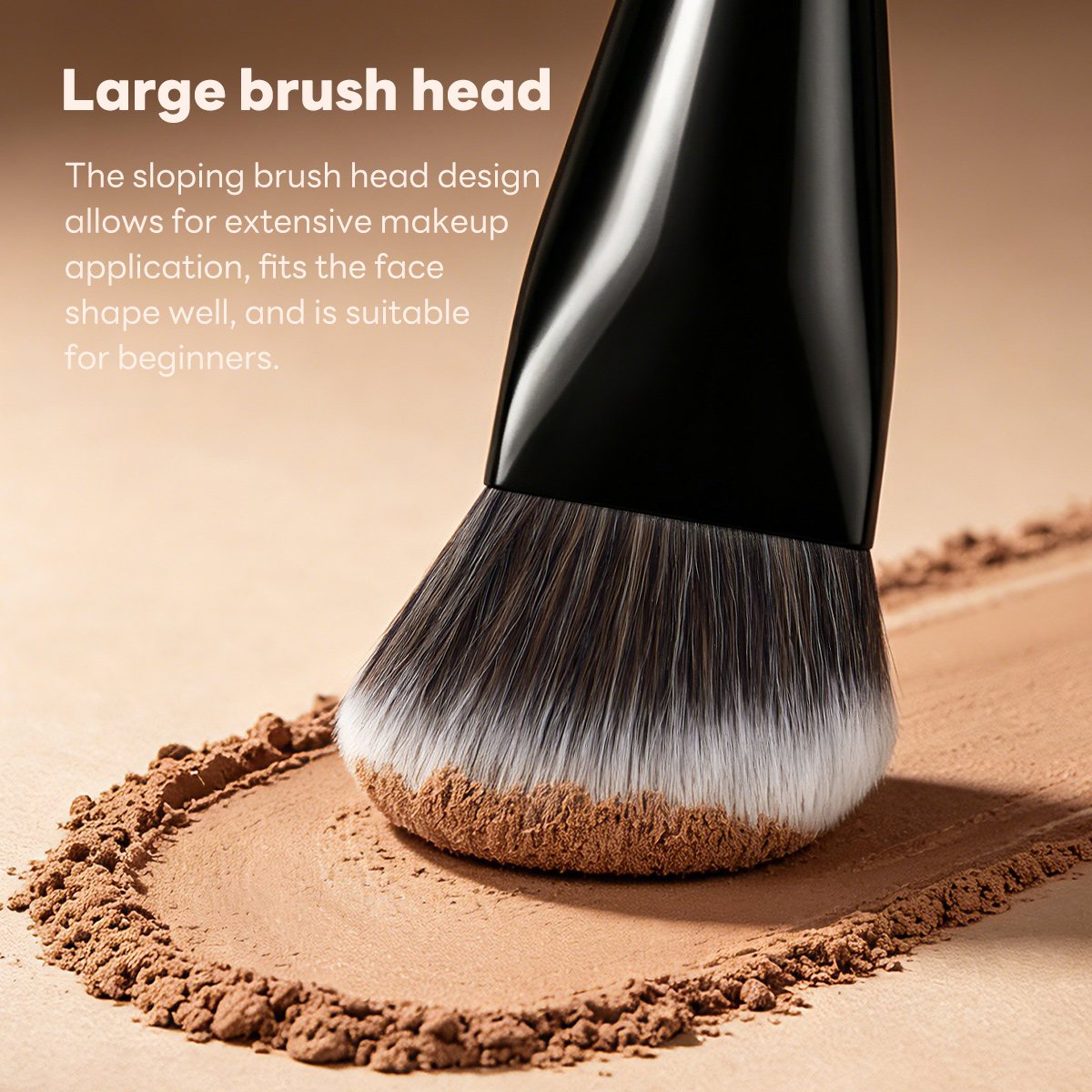 MAANGE Wholesale Custom  Fluffy Sloping Makeup Brush 1pcs Powder Puff  Fluffy Soft Fibers Professional Contour  Makeup Brush - 图片 4