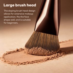 MAANGE Wholesale Custom Logo Single Sloping Makeup Brush 1pcs Powder Puff  Fluffy Soft Fibers Professional Contour  Makeup Brush - 图片 2