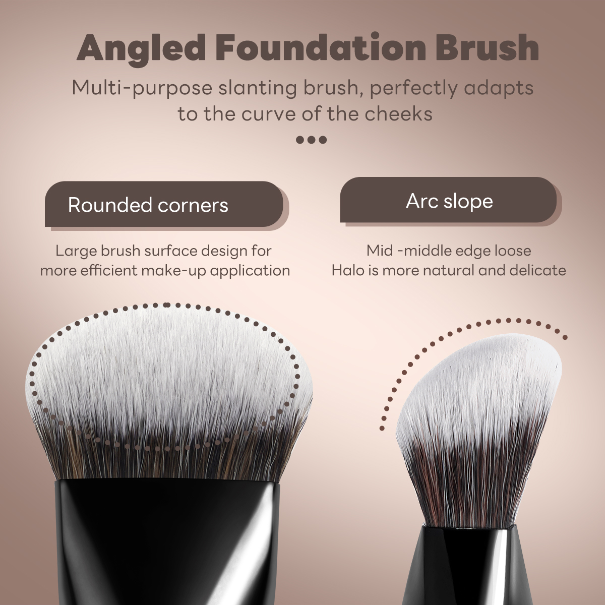 Maange High Quality Customized Single Makeup Brush Foundation  Concealer  Facial Professional Makeup Brushes Makeup Tools - 图片 2