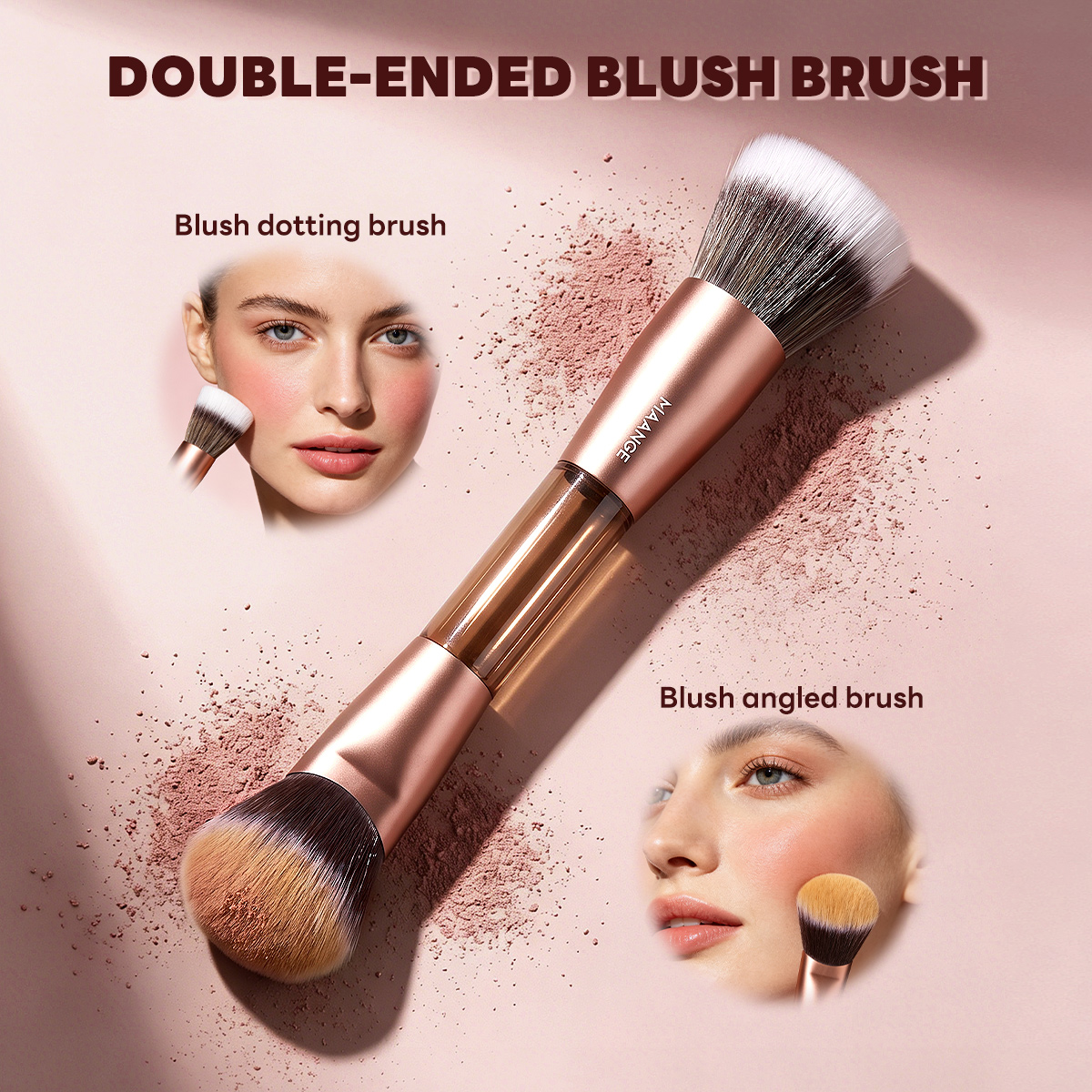MAANGE Wholesale Custom Logo 11pcs Makeup Brush Set Makeup Brush Tool Professinal Facial Makeup Brush Set - 图片 5