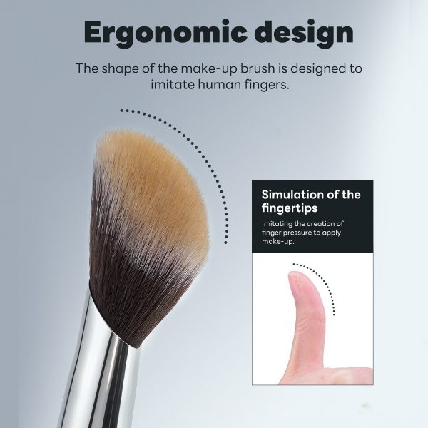MAANGE Custom OEM&ODM Single Blush Makeup Brush Fluffy Soft Fibers Synthetic Hair Angle Small Blush Brush Single Makeup Brush