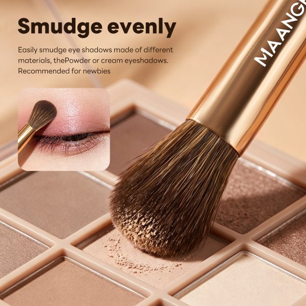 MAANGE Wholesale 3 Short-handled Eye Makeup Brushes Wooden Handles Custom OEM&ODM Makeup Brush Set