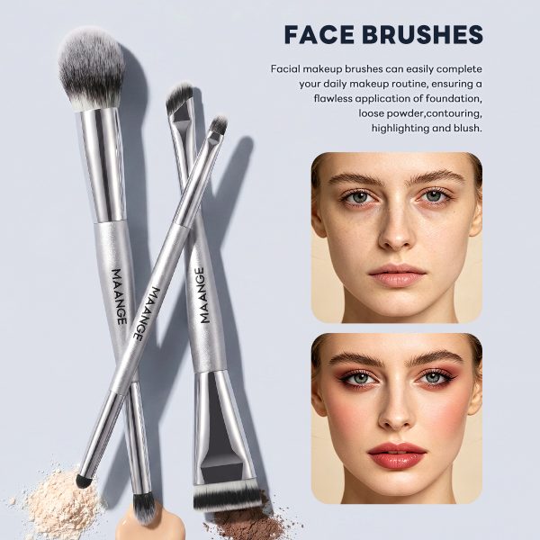MAANGE Wholesale Private Label 15PCS Makeup Brush Set Foundation Loose Powder Eyeshadow Makeup Bag Makeup Tools Makeup Brush Kit