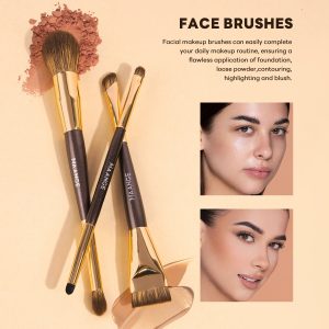 MAANGE Professional 21PCS Makeup Brush 12PCS Powder Puff  Makeup Bag Foundation Eyeshadow Loose Powder Blush Makeup Brush Set - 图片 7
