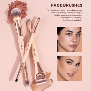 MAANGE High Quality 21PCS Makeup Brush 12PCS Powder Puff  Makeup Bag Foundation Eyeshadow Loose Powder Blush Makeup Brush Set - 图片 3
