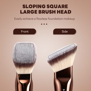MAANGE 8PCS Facial  Makeup Brush Wood Handle Synthetic Hair Fluffy Soft Fibers  Customizable Makeup Tools Brush - 图片 4