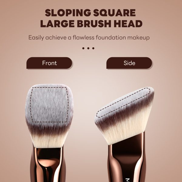 MAANGE 8PCS Facial Makeup Brush Wood Handle Synthetic Hair Fluffy Soft Fibers Customizable Makeup Tools Brush