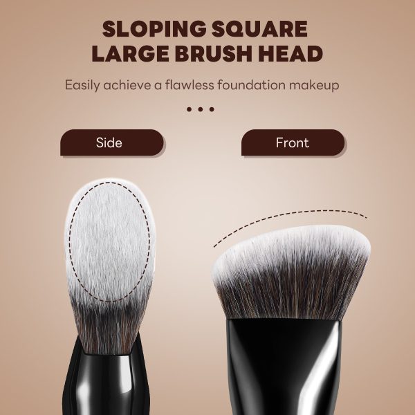 MAANGE Wholesale Custom Fluffy Sloping Makeup Brush 1pcs Powder Puff Fluffy Soft Fibers Professional Contour Makeup Brush