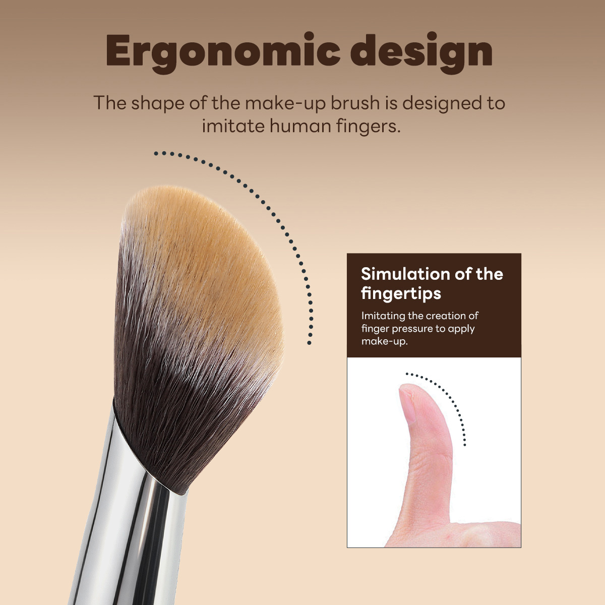 MAANGE Private Label  8pcs Makeup Brushes  Makeup Bag Foundation Concealer Blush Short-handled Travel Portable Makeup Brush Set - 图片 3
