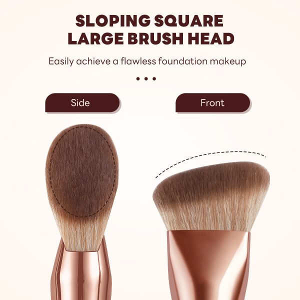 MAANGE Custom Logo OEM&ODM Single Sloping Makeup Brush 1pcs Powder Puff  Fluffy Soft Fibers Professional Contour  Makeup Brush