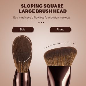 MAANGE Wholesale Custom Logo Single Sloping Makeup Brush 1pcs Powder Puff  Fluffy Soft Fibers Professional Contour  Makeup Brush - 图片 3