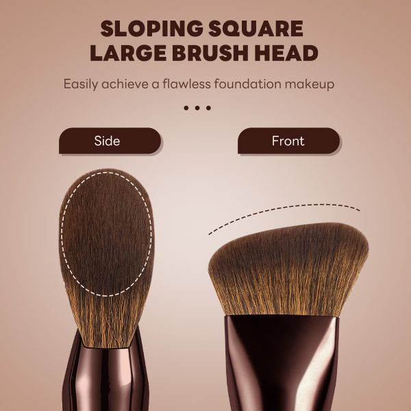 MAANGE Wholesale Custom Logo Single Sloping Makeup Brush 1pcs Powder Puff  Fluffy Soft Fibers Professional Contour  Makeup Brush