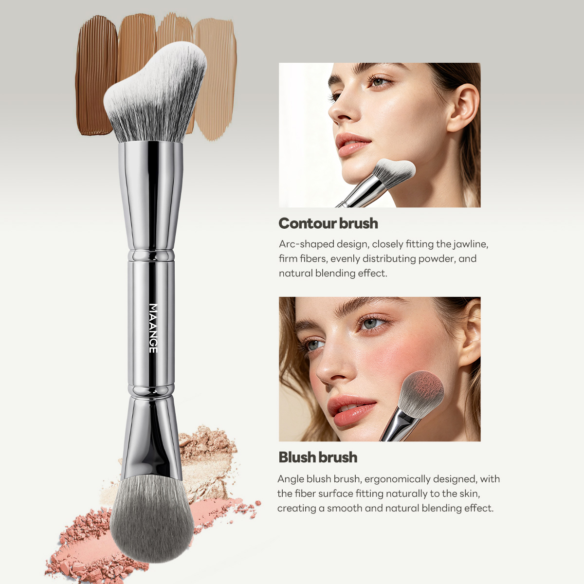 MAANGE Custom logo 10PCS Professional Makeup Brushes Private Label Foundation Eyeshadow Brush  Makeup Brushes Set Makeup Tools - 图片 6
