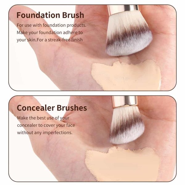MAANGE Wholesale 3pcs Double-Ended Makeup Brush Foundation Cosmetic Brush Professional Private Label Facial Makeup Brushes Set